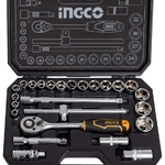 фото Набор инструмента INGCO HKTS12251 INDUSTRIAL, 25 предметов, в кейсе