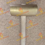 фото Латунная кувалда молот  искробезопасная 2 кг (2000гр) с деревянной ручкой