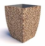 фото Вазон бетонный уличный Балтема фактура камня цветник, клумба