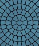 фото Тротуарная плитка Выбор Классико Стандарт, Синяя 60 мм 3 камня круговая