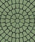 фото Тротуарная плитка Выбор Классико Стандарт Зеленая 60 мм 3 камня круговая