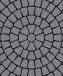 фото Тротуарная плитка Выбор Классико Гранит 60 мм 3 камня круговая Серая