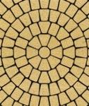 фото Тротуарная плитка Выбор Классико Гранит 60 мм 3 камня круговая Желтая