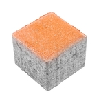 фото Тротуарная плитка Берит Квадрат Оранжевая 100х100х80 на белом цементе
