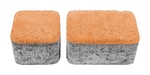 фото Тротуарная плитка Берит Комплект Классико Оранжевая 172х115х80, 115х115х80 на белом цементе