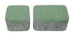 фото Тротуарная плитка Берит Комплект Классико Зеленая 172х115х80, 115х115х80 на сером цементе