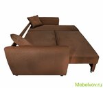 Фото №4 Угловой диван Амстердам велюр коричневый