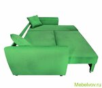 Фото №4 Угловой диван Амстердам велюр зеленый