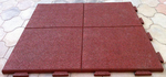 фото Травмобезопасная резиновая плитка с встроенным скрытым крепежным замком типа "ласточкин хвост"