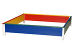 фото Экогрядка цветная из пластиковых досок ПВХ, высота 22 см, длина 9 м