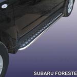 фото Slitkoff Защита порогов d42 с листом Subaru Forester 2008