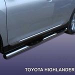 фото Slitkoff Защита порогов d76 с проступями Toyota Highlander 2010