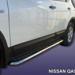 фото Slitkoff Защита порогов d57 с листом Nissan Qashqai 2007