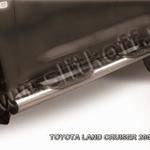 фото Slitkoff Защита порогов d76 с проступями Toyota Land Cruiser 200 2007