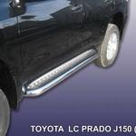 фото Slitkoff Защита порогов d76 с листом Toyota Land Cruiser Prado 2010