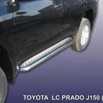 фото Slitkoff Защита порогов d57 с листом Toyota Land Cruiser Prado 2010