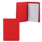 фото Бумажник водителя FABULA "Abstraction", натуральная кожа, декоративное тиснение, 6 пластиковых карманов, красный