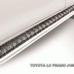 фото Slitkoff Защита порогов d76 с листом усиленная Toyota Land Cruiser Prado 150 2014