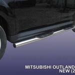 фото Slitkoff Защита порогов d76 с проступями Mitsubishi Outlander XL 2010