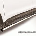 фото Slitkoff Защита порогов d 57 труба Hyundai Santa Fe 2012