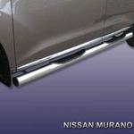 фото Slitkoff Защита порогов d76 с проступями Nissan Murano 2011