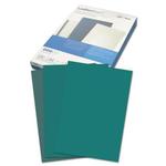фото Обложки для переплета GBC (ДжиБиСи), комплект 100 шт., LeatherGrain (тиснение под кожу), A4, картон, зеленые
