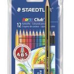фото Карандаш цветной NorisClub с ч/граф карандашом и отдельным ластиком, набор 12 цветов, картонный корпус