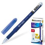 фото Ручка гелевая BRAUBERG (БРАУБЕРГ) "Impulse", корпус синий, игольчатый пишущий узел 0,5 мм, резиновый держатель, синяя
