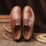 фото Илли львы мужской весенний и осенний период бизнес круглоголовых кожаные ботинки Великобритании в мужской обувь Мужская кожа Повседневная обувь Мужская Тайд