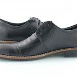 Фото №2 Черные мужские туфли со светлой окантовкой T-11ч