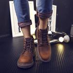 фото Мартин сапоги мужские сапоги короткие сапоги тенденция ретро реальные кожевенный инструмент ботинки высокой помощи обувь Англии мужские сапоги пустыне загрузки