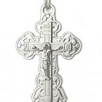 фото Нательный крестик православный серебряный 1-048