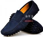 фото Супер мягкий, супер удобная бин нубука кожаные ботинки ноги Мужская повседневная обувь D33 темно-синий