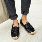 фото Мужской парикмахер в летней мужской моды соломы ленивый ноги ежедневные линии тренда обувь и обувь для отдыха