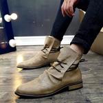 фото Осень Мартин сапоги мужские сапоги ботинки Великобритании тенденции мужчин остроконечные обувь высокая обувь Мужская повседневная обувь