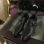фото Осень ручной конец месте импортированных Goodyear кожа мужская обувь Мужская наконечником пряжки питона
