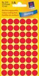 фото Этикетки-точки для выделения круглые d-12 мм. 270 шт/уп (Цвет: красные)