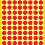 фото Этикетки-точки для выделения круглые d-8 мм. красные 416 шт/уп