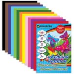 фото Цветной картон, А4, двухсторонний, тонированный, склейка, 48 листов, 12 цветов, BRAUBERG (БРАУБЕРГ) "Kids series", 210х297 мм