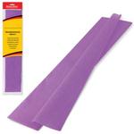 фото Цветная бумага крепированная BRAUBERG (БРАУБЕРГ), стандарт, растяжение до 65%, 25 г/м2, европодвес, фиолетовая, 50х200 см