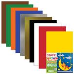 фото Цветной картон, А4, волшебный, 10 листов, 10 цветов, STAFF, 200х283 мм