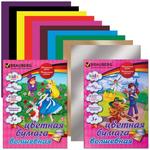 фото Цветная бумага, А4, волшебная, офсет, 16 листов, 10 цветов, BRAUBERG (БРАУБЕРГ) "Kids series", 2 вида, 200х275 мм