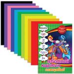 фото Цветной картон, А4, мелованный, 12 листов, 12 цветов, BRAUBERG (БРАУБЕРГ) "Kids series", "Сила дракона", 200х290 мм