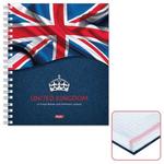 фото Тетрадь 120 л., HATBER, 7БЦ, 4-х цветная, гребень, клетка, "Британский флаг"