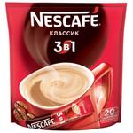 фото Кофе растворимый NESCAFE "3 в 1 Классик", 20 пакетиков по 16 г (упаковка 320 г)