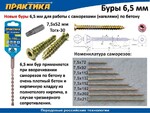 Фото №3 Бур SDS-plus ПРАКТИКА  6,5 х  50/110 мм серия "Профи" по бетону (Арт. 911-192)