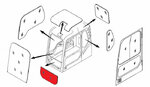 фото Стекло лобовое нижнее (триплекс) 4602563 / 4448307 HITACHI серия ZAXIS, ZAXIS-3G