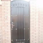 фото Металлические двери с элементами ковки и литья.