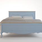 Фото №4 Голубая двуспальные кровать "Leontina" ST9341MB-ET
