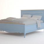 Фото №7 Голубая двуспальные кровать "Leontina" ST9341MB-ET